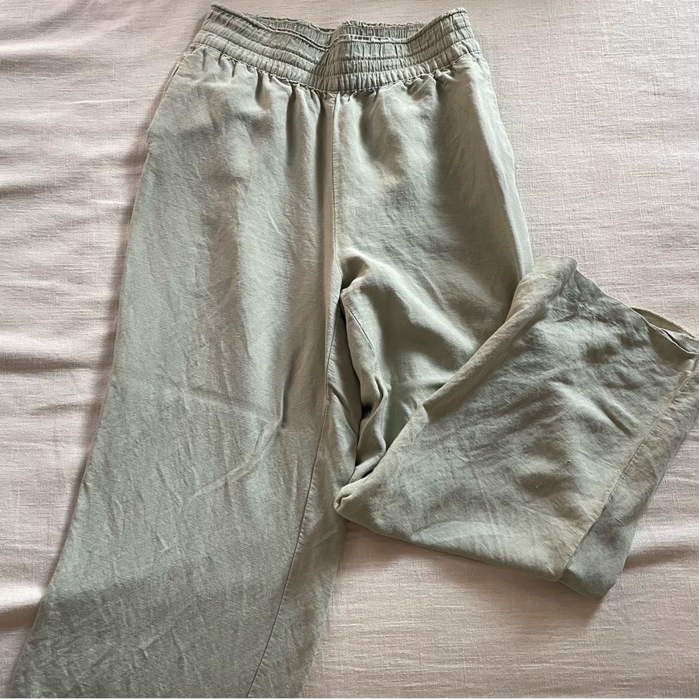 HM WIDE LEG LINEN PANTS